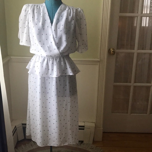 Vintage Sheer Dot Dress💙 - Picture 1 of 6